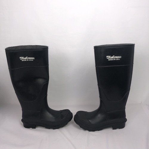 Lacrosse Tall Black Rubber Boots 
