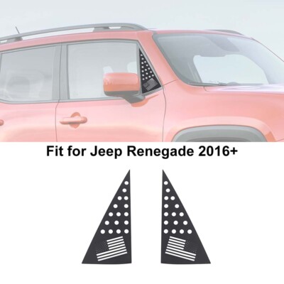 Car Front Side Window Glass Panel Decor Cover Trim For Jeep Renegade 2016-20 USA