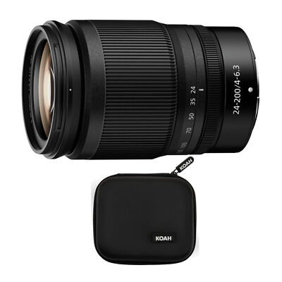 Nikon NIKKOR Z 24-200mm f/4-6.3 VR Lens with Koah Hard Shell Filter Case