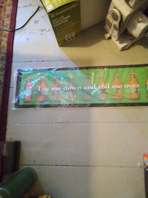 Bar Mat  New 34'' 9 1/2'' That Says Lay Me Down Roll Me Over