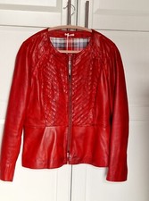 Joe Browns Red Soft Leather Jacket 12