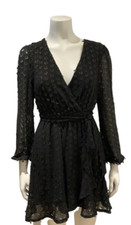 Warehouse gold cut wrap mini dress Size S small