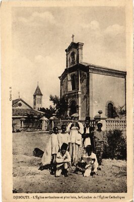 CPA AK DJIBOUTI - L'Église Orthodox et plus loin (87039)