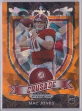 Mac Jones 2021 Panini Prizm Draft Picks Crusade Orange Ice RC SSP #170 - NE/ALA