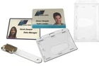 CUSTOM Printed Plastic ID Cards, Staff Name Badges With Clip and Enclosed Holder