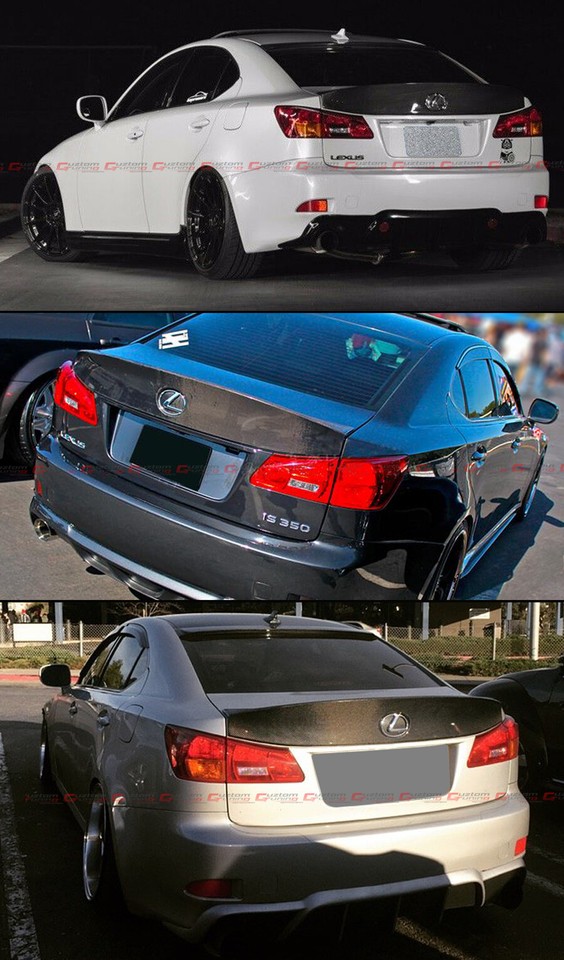 FOR 2006-2013 Lexus IS250 IS350 ISF W Style Carbon Fiber Duckbill Rear ...