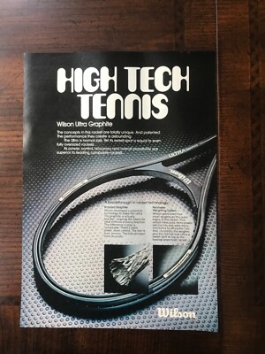 1981 vintage original print ad Wilson Ultra Graphite Tennis Racket | eBay