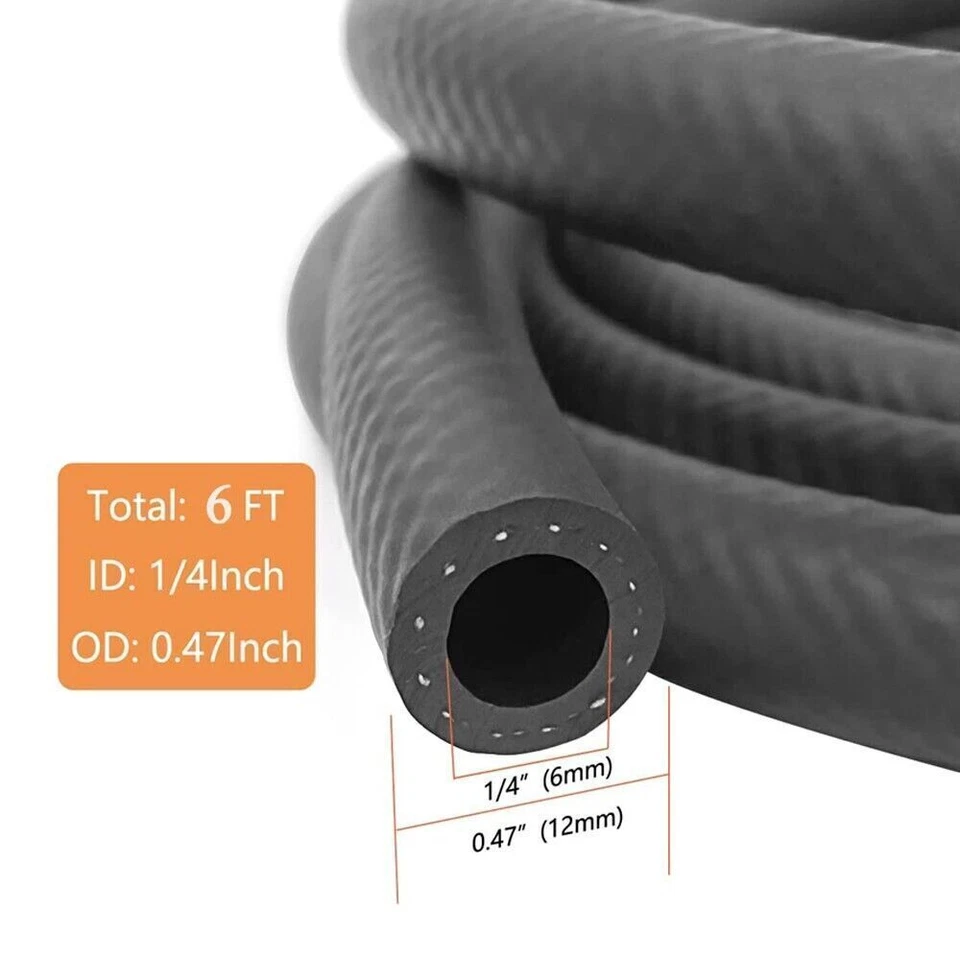 Motorcycle Gasoline Filter Oil Pipe Set 1/4" 6mm Line Fuel Oil Gas Line Go Karts - Image 3 of 4