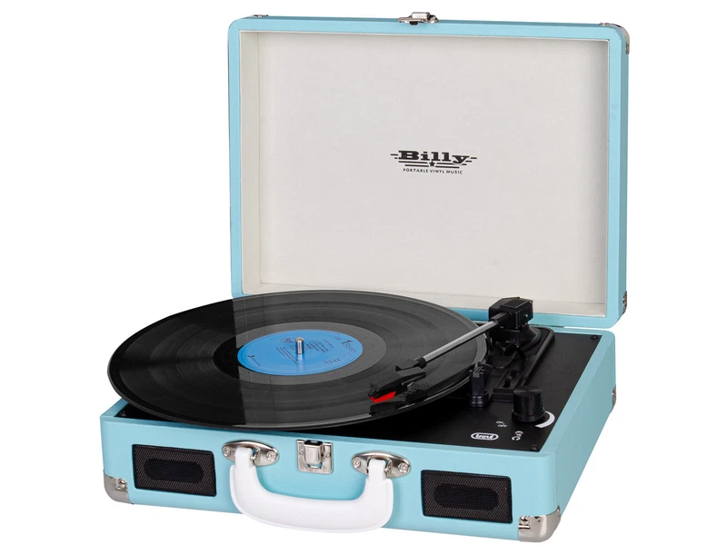 Giradischi Ricaricabile Trevi TT 1015 Billy 33 45 78 Giri Azzurro 2x 3 Watt, fotografia 7 di 7