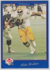1991 Jogo #7 Mike Walker Edmonton Eskimos HOF Washington St.