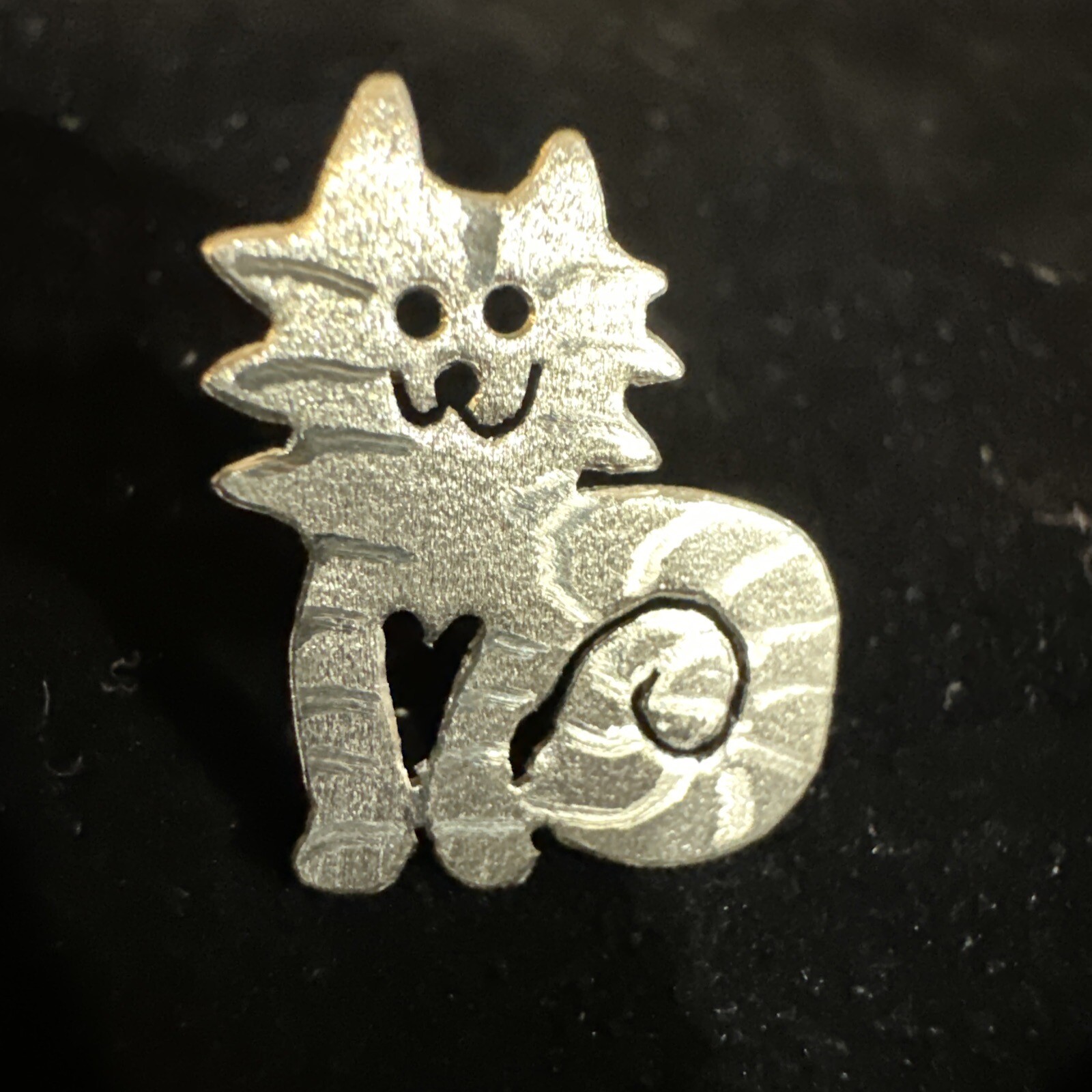 Donna Burdic Sterling Silver Cat Stud Earrings! R… - image 2