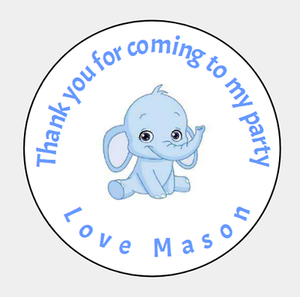 thank you for coming to my party personalised stickers