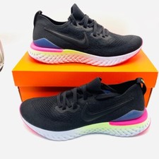 nike epic react flyknit 2 black sapphire hyper pink