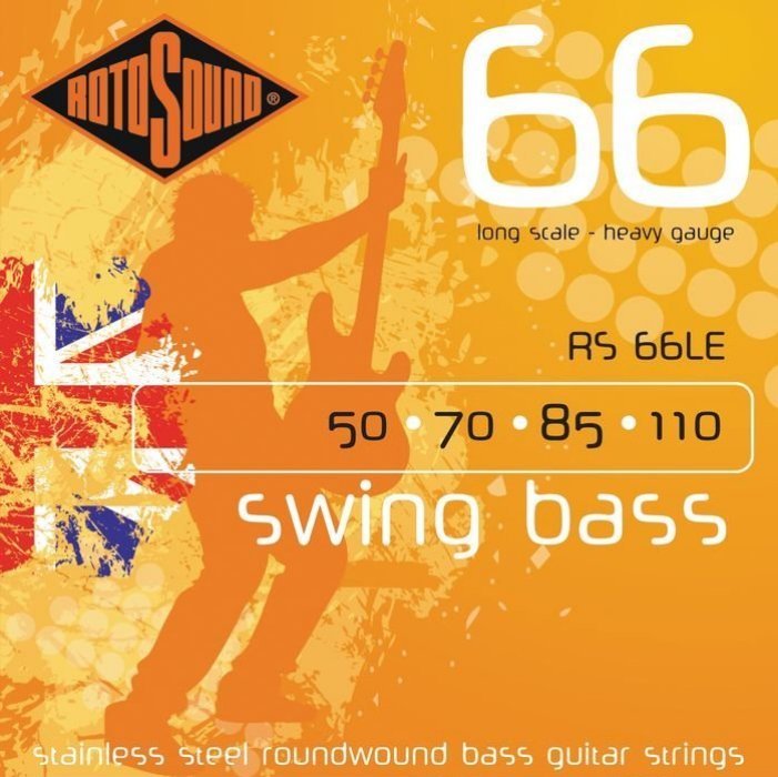 Rotosound RS66LE 'Swing Bass 66' Stainless Steel 4-String Bass strings 50-110