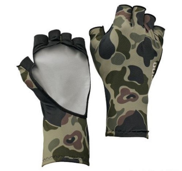 Shimano Gl 048q Gloves Upf 50 5 Fingerless Green Camou Size L For Sale Online Ebay