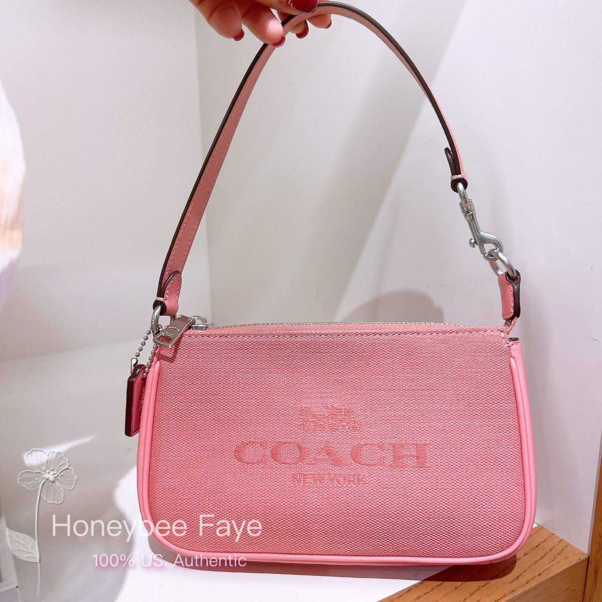 NWT Coach Nolita 19 shoulder bag CU002 Jacquard Pink | eBay