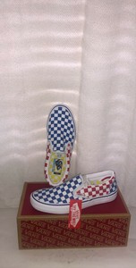 red blue yellow checkered vans