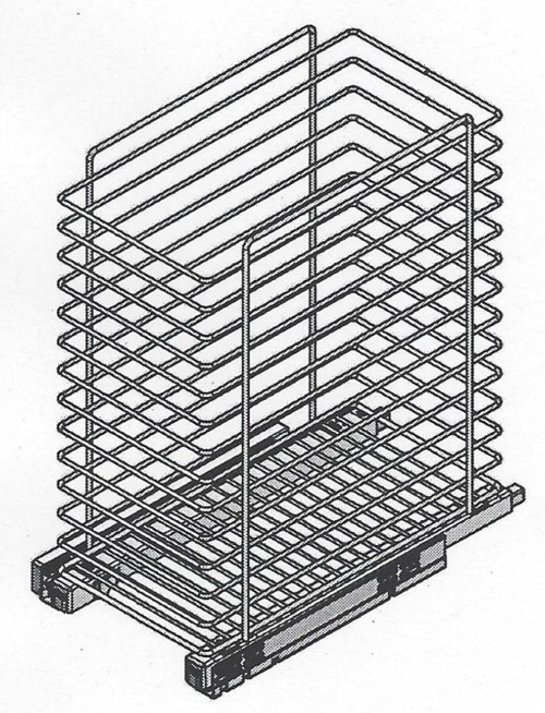 CESTO PORTABIANCHERIA ESTRAIBILE PER MOBILE CM 30 CON GUIDA QUADRO AMMORTIZZATA