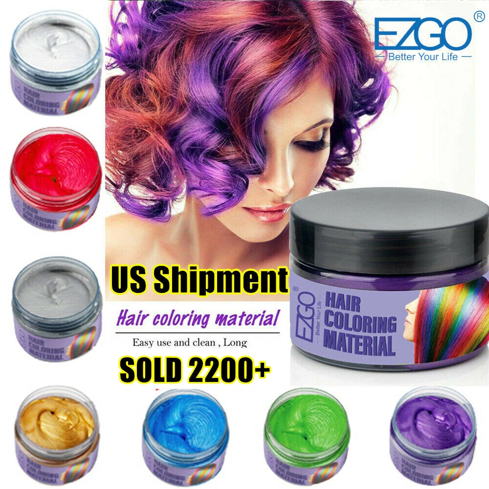 Hair Color Wax Cream DIY Hair Mud Dye Cream 8 Colors Temporary Modeling  COSPLAY