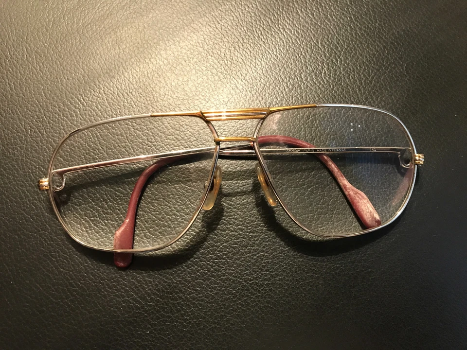 Gafas CARTIER TANK L.C originales c1988 vintage placa 62-14 L usadas de lujo Foto 4 de 4