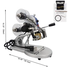 110V Hot Stamp Ribbon Coding Printer Hand Press Ribbon Coding Machine 25.4-35mm