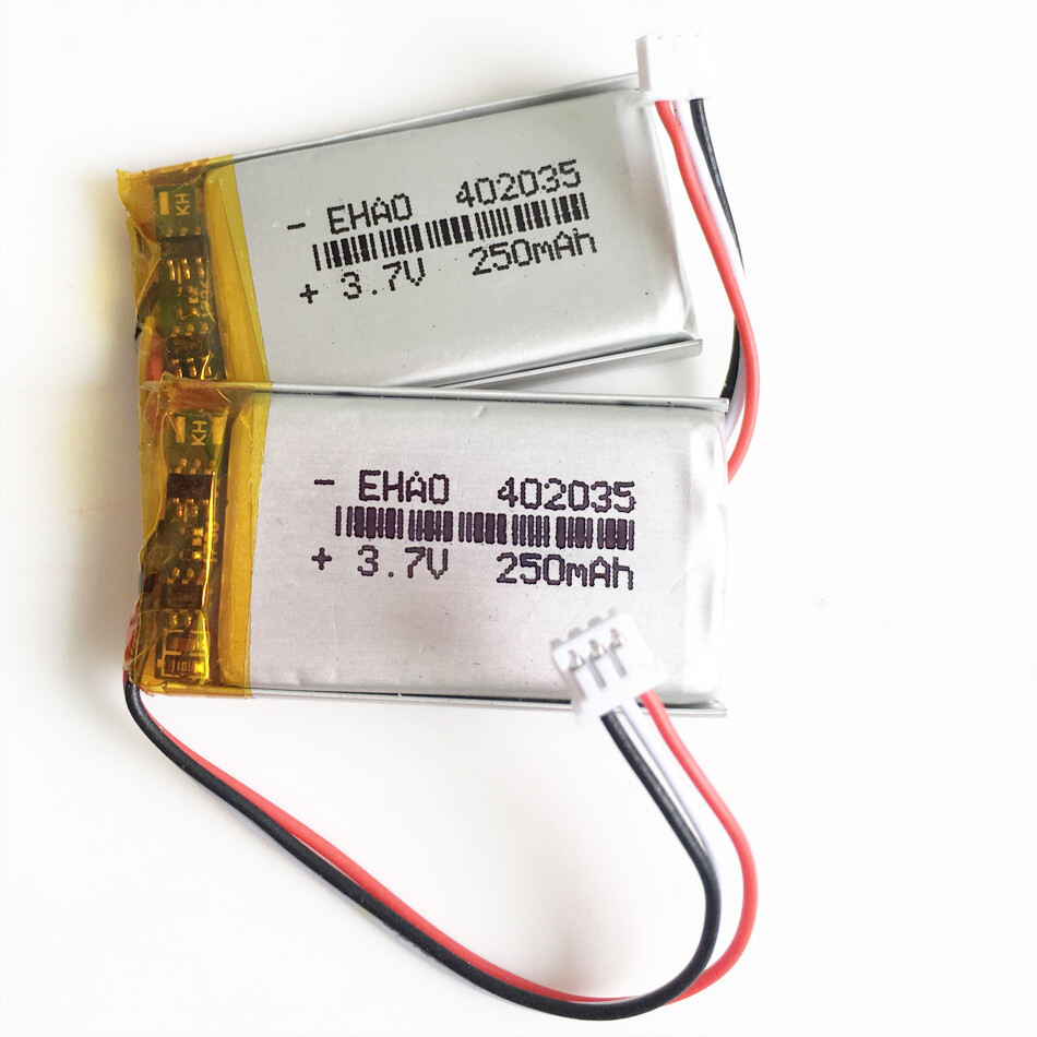 3.7v 250mAh Lipo Rechargeable Battery JST 3pin 1.25mm plug p