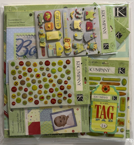 K & Company 12x12 Scrapbook Kit-Variations-Sea Glass, Baby Boy, Poppy Seed, More - Picture 49 of 84