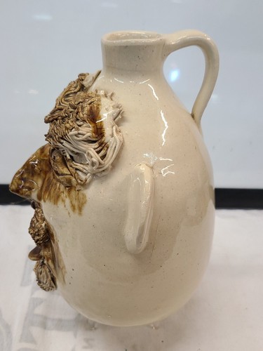 John Garrou Southern Primitive Folk Art Pottery Face Jug 1996 OLD FORT NC *** - Picture 2 of 6
