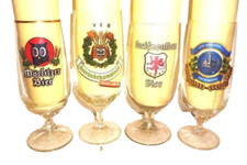 4 VEB German Democratic Republic DDR Rare Multiples East German Beer Glasses