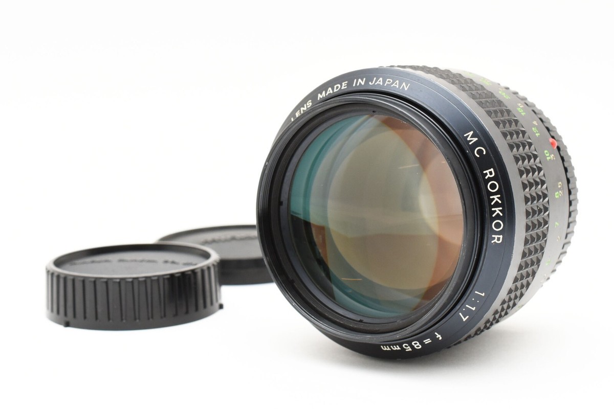 Exc+5 / Caps] Minolta MC ROKKOR 85mm F1.7 Portrait MF Lens for MC