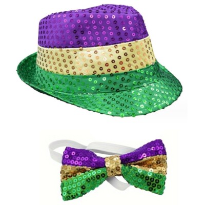 Festival Hat Necktie MardiGras Celebration Accessories Carnivals Party Decors