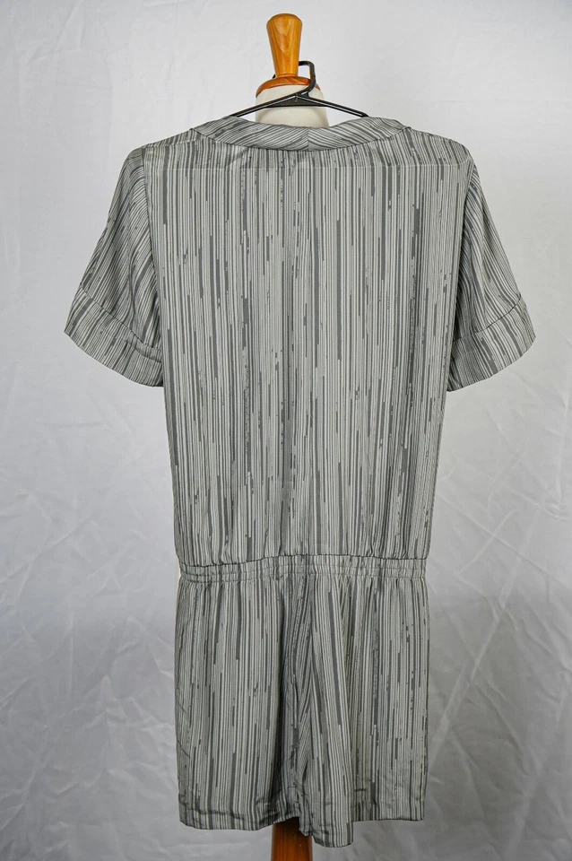 Pantalones Cortos Mameluco Diseñador Armani Exchange Mujer Gris 100% Seda Talla 10 Nuevo con Etiquetas Cortos SLV Foto 2 de 3