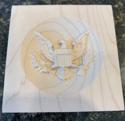 USA Eagle Engraving Trim Wood Corner Trim Block Door Trim Block Window Trim