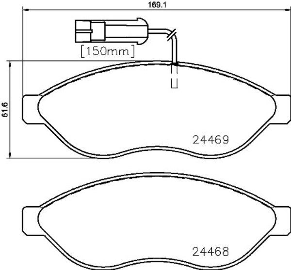Brembo Bremsbelagsatz Scheibenbremse Prime P 23 143 FüR Fiat CitroËN Peugeot U9-image