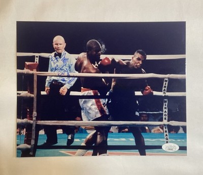 MILLS LANE  LETS GET IT ON  SIGNED AUTOGRAPH SIGNED 8x10 MIKE TYSON PHOTO JSA