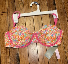 Women s Wild Fable Bikini Top Large With Underwire Padded Floral NWT MSRP 22