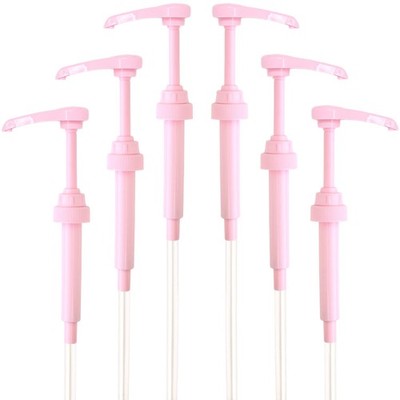 Pink Coffee Syrup Pump for 750 ml Bottles (Pack of 6) Fits Jordans Skinny, To...