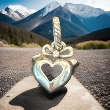 Brighton HEART BOW Charm NWOT Rare Find New!