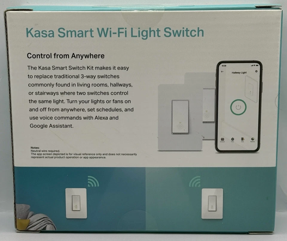 TP-Link Kasa Smart HS210 3-Way Wi-Fi Dimmer Switch Kit (US) HS210 KIT Nuevo Sellado Foto 2 de 3