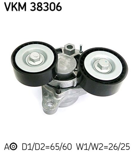 Upper Right SKF VKM 38306 Belt Tensioner, V-ribbed belt for BMW - Image 24