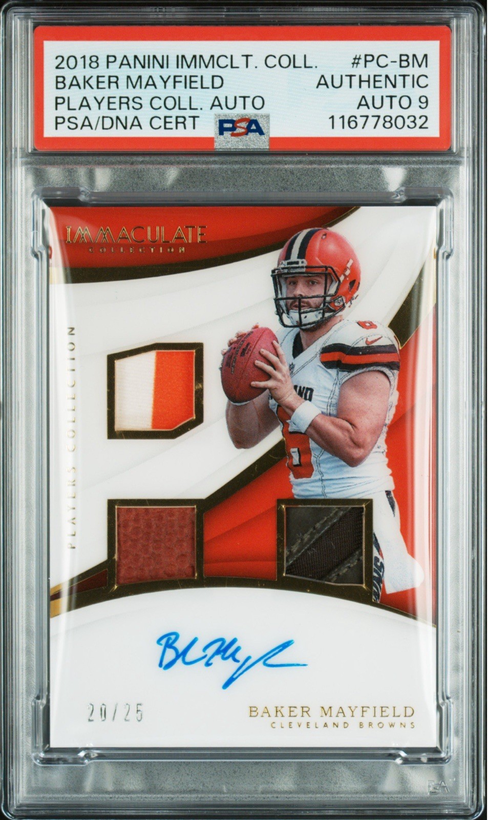 Baker Mayfield Panini Immaculate Collection Players Collection Autographs #PCBM Base