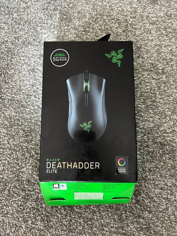 Razer DeathAdder Elite Wired Gaming Mouse Black (RZZ01-0201) (Used) (OG elite)