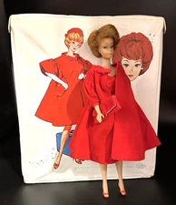 Vintage BARBIE Doll 1960's Redhead Bubble Cut with Case & Extra Clothes