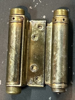 Vintage 5  Double Action Spring Hinge Gold Tone Not Brass