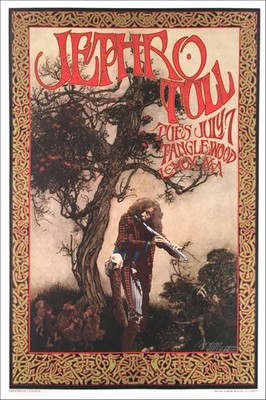 Jethro Tull Poster at Tanglewood MA 1970 2017 Tribute Print