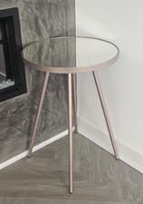 M&S Copper/Mirrored Side Table – Modern Tripod Design Marks and Spencers