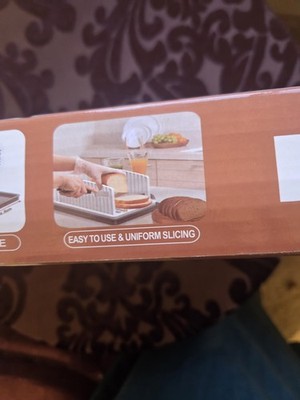 	Adjustable Toast Slicer Toast Cutting Guide for Homemade Bread Bread Slicer	
