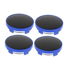 60mm 2.36" Blue Black Universal Car Wheel Hub Center Caps Wheel Hub Caps