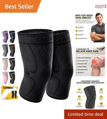 Knee Braces Compression Sleeve Support Pain Relief for Meniscus Tear Run Workout