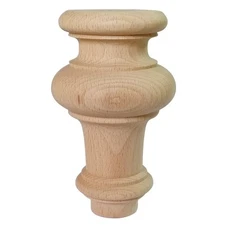 6" Wood Furniture Legs Unfinished Sofa Bun Feet for Cabinet Chair Loveseat Ot...